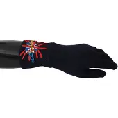 Dolce&Gabbana Blue #Dmen'slondon geborduurde wollen herenhandschoenen