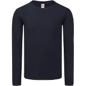 Fruit Of The Loom Heren Iconic 150 Classic T-shirt met lange mouwen (Deep Navy)