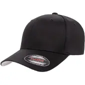 Flexfit Wollige gekamde muts (Zwart)