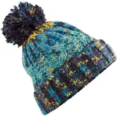 Beechfield Vrouwen/dames Kurkentrekker Pom Pom Beanie (Marineblauw)