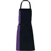 Link Kitchen Wear Unisex Duo Schort voor volwassenen (Zwart/Paars)