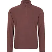 Mountain Warehouse Heren Camber II Camo Half Zip Fleece Top (Donkerbruin)