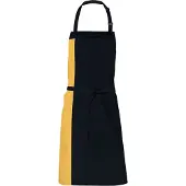Link Kitchen Wear Unisex Duo Schort voor volwassenen (Zwart/Zonnebloem)