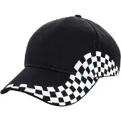 Beechfield Grand Prix Baseball Cap (Zwart)