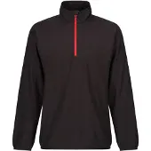 Regatta Heren Navigate Half Zip Fleece (Zwart/Klassiek Rood)