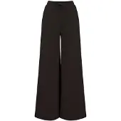 SF Women Dames/Dames Mode Duurzame Joggingbroek Met Wijde Pijpen (Zwart)