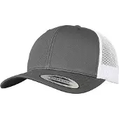 Flexfit Retro tweekleurige truckerpet (Donkergrijs/Wit)