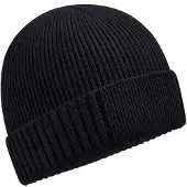 Beechfield Organic Cotton Engineered Patch muts (Zwart)