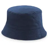Beechfield Unisex omkeerbare emmerhoed voor volwassenen (Franse marine / Wit)