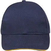 Sols Buffalo 6 panel baseballpet (Franse marine/Neon Orange)