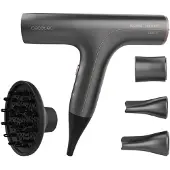 Cecotec Bamba IoniCare 6000 Rockstar Soft Pro, gelijkstroom, zwart, 1,75 m, met knoppen, 1200 W, 220 - 240 V