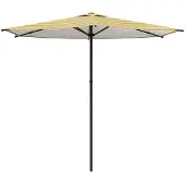 vidaXL Tuinparasol 270 x 270 cm Polyester Rechthoekig Geel en Wit