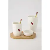 Zusss Mok Hartje Wit / Rood 290 ml