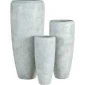 Ptmd Dashima Cream GRC Pot High Round Set Of 3