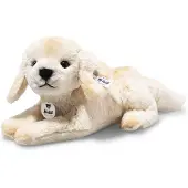 Steiff Lenny Labrador, 23 cm, liggend, blond pluchen hond, artikelnummer 076893