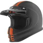 Bogotto V381 Schergo Fiberglass Mat Zwart Oranje Motorhelm Maat 2XL
