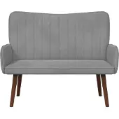 vidaXL 2-Zits Sofa Lichtgrijs 115 x 61 x 87 cm fluweel