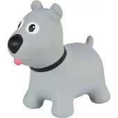 Tootiny Tootina's grijze hond - opblaasbaar springspeelgoed voor kinderen - Skippybal