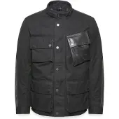 Belstaff Trackmaster Zwarte Waterdichte Gewaxte Jas Maat M