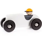 Bajo Houten retro auto - wit