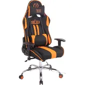 CLP Gaming bureaustoel Limit XM, gestoffeerd, met massagefunctie | Kleur: zwart/oranje