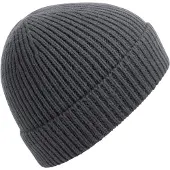 Beechfield Unisex Ribgebreide muts voor volwassenen (Grafiet)