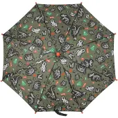 Mountain Warehouse Kinderen Dino Skelet Vouwparaplu (Donkergroen)