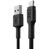 Green Cell KABGC24 Lightning-kabel, 0,3 meter, zwart