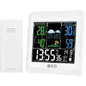 Ecg MS 300 White - Weerstation - binnen- en buitentemperatuur - 3-kanaals sensor - Wit