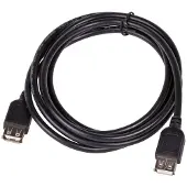 Akyga AK-USB-06 USB 2.0 verlengkabel/datakabel/aansluitkabel, type A naar type A, 1,8 meter, zwart
