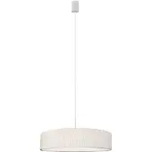 Nowodvorski Lighting Hanglamp Turda, dimbaar, wit / opaal, Woon-/ Eetkamer, Textiel / Stof / Zijde, Modern, Hanglamp