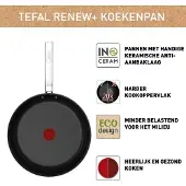 Tefal Renew+ Black Koekenpan 24 Cm