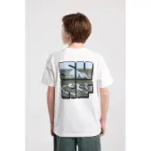 America Today T-shirt met backprint wit Jongens Katoen Ronde hals Backprint - maat 146/152
