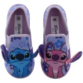 Disney Lilo & Stitch - Pantoffels kinderen voor meisjes - Angel en Stitch Sloffen kind slip-on - Schoenen van 2 tot 8 jaar - Maat 27 - Paars