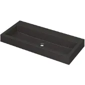 Ink Momento Wastafel Quartz Zonder Kraangat - 1000x450x90 mm - Quartz Zwart