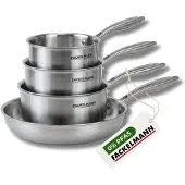 Fackelmann Pan 24 cm van 18/10 roestvrij staal Triply Vita3