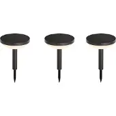 QAZQA Set van 3 Zwarte Prikspots Incl. LED Solar IP44 - Dottie