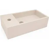 Wiesbaden Fontein lotte links rechthoekig 40x22x10 cm solid surface beige