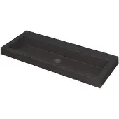 Ink Dock Wastafel Quartz Zonder Kraangat - 1000x400x60 mm - Quartz Zwart