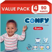 Confy 3x Premium Luierbroekjes Maat 4 Maxi 9-14kg 30 Stuks