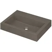 Ink Momento Wastafel Quartz Zonder Kraangat - 600x450x90 mm - Quartz Beton