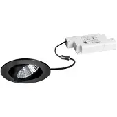 Brumberg LED inbouwspot Damita-R, RC-dimbaar, matzwart, IP65 dimbaar, zwart, Badkamer, Aluminium