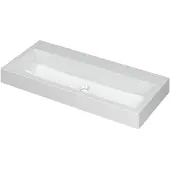 Ink Momento Wastafel Polystone Zonder Kraangat - 1000x450x90 mm - Glans Wit