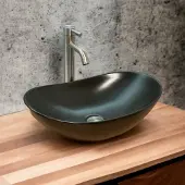 B-Stone Javi keramische waskom 51x33cm zwart