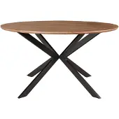 Lizzely Garden & Living Eettafel rond Ronsi bruin 140cm ronde tafel