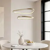LumenXL Design hanglamp Nivara met geïntegreerde LED, 3-staps dimbaar - zandbeige