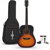 Gear4Music Dreadnought Akoestische Gitaar & Accessoireset van , Sunburst