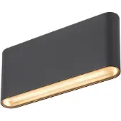 SLV LED-wandlamp buiten Oval, zwart, Aluminium, Modern, LED wandlamp buiten