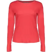 Geisha T-shirt Rib Round Neck Red Maat: L | Longsleeves Outlet | Dames | Rood