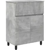 vidaXL Badkamer vaniteitsunit Betongrijs 60 x 35 x 80 cm Bewerkt hout